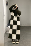 SWAYING/KNIT Checkerboard Dress SW212LS06 Brown/White PS40